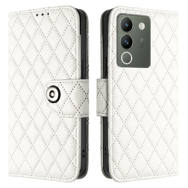 Rhombic Texture Flip Leather Phone Case with Lanyard, For vivo V29e / Y200 / V30 Lite, For vivo X100 Pro, For vivo X100, For vivo Y36 5G / Y36 4G / Y36 India