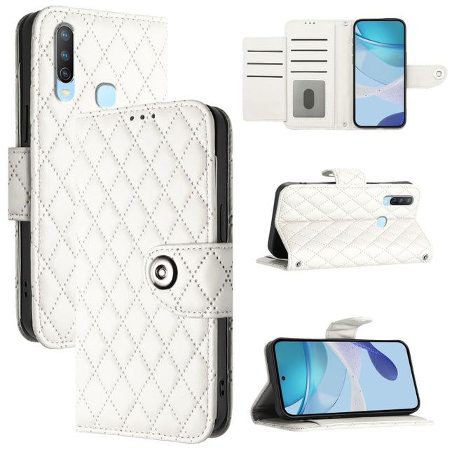 Rhombic Texture Flip Leather Phone Case with Lanyard, For vivo Y17 / Y15 / Y12 / Y11 2019, For vivo Y27 4G Global