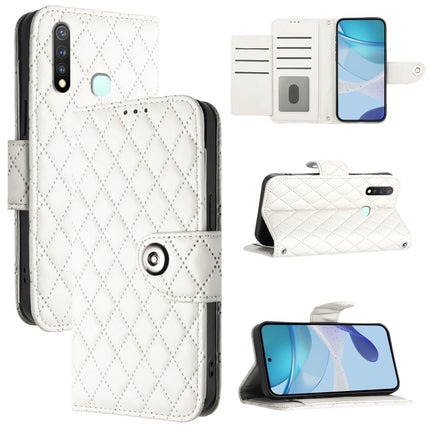 Rhombic Texture Flip Leather Phone Case with Lanyard, For vivo Y31s 5G / Y72 5G India, For vivo Y70s, For vivo Y30 4G Global, For vivo Y19 / U3 / Y5s / Z5i / U20