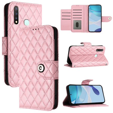 Rhombic Texture Flip Leather Phone Case with Lanyard, For vivo Y31s 5G / Y72 5G India, For vivo Y70s, For vivo Y30 4G Global, For vivo Y19 / U3 / Y5s / Z5i / U20