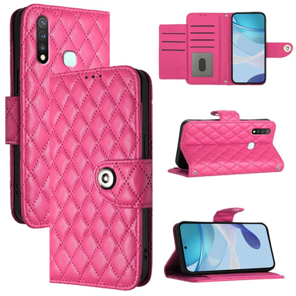Rhombic Texture Flip Leather Phone Case with Lanyard, For vivo Y31s 5G / Y72 5G India, For vivo Y70s, For vivo Y30 4G Global, For vivo Y19 / U3 / Y5s / Z5i / U20