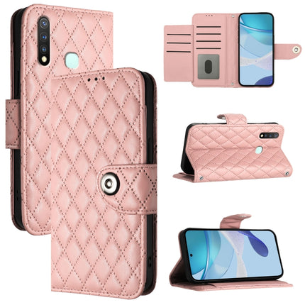 Rhombic Texture Flip Leather Phone Case with Lanyard, For vivo Y31s 5G / Y72 5G India, For vivo Y70s, For vivo Y30 4G Global, For vivo Y19 / U3 / Y5s / Z5i / U20