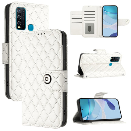 Rhombic Texture Flip Leather Phone Case with Lanyard, For vivo Y31s 5G / Y72 5G India, For vivo Y70s, For vivo Y30 4G Global, For vivo Y19 / U3 / Y5s / Z5i / U20