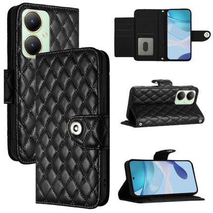 Rhombic Texture Flip Leather Phone Case with Lanyard, For vivo Y17 / Y15 / Y12 / Y11 2019, For vivo Y27 4G Global