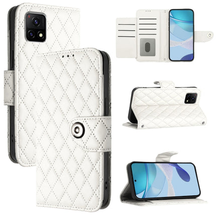 Rhombic Texture Flip Leather Phone Case with Lanyard, For vivo Y31s 5G / Y72 5G India, For vivo Y70s, For vivo Y30 4G Global, For vivo Y19 / U3 / Y5s / Z5i / U20