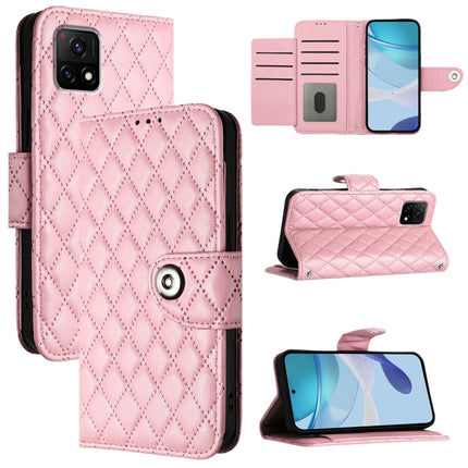 Rhombic Texture Flip Leather Phone Case with Lanyard, For vivo Y31s 5G / Y72 5G India, For vivo Y70s, For vivo Y30 4G Global, For vivo Y19 / U3 / Y5s / Z5i / U20
