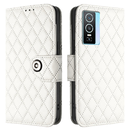 Rhombic Texture Flip Leather Phone Case with Lanyard, For vivo Y76 5G, For vivo Y51 2020 India / Y31 India, For vivo Y53s 5G / Y51a / Y33, For vivo Y52s 5G / iQOO U3