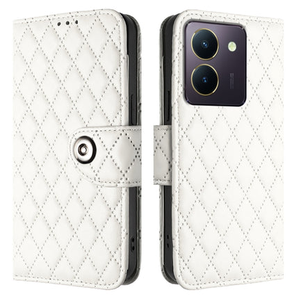 Rhombic Texture Flip Leather Phone Case with Lanyard, For vivo Y27 5G / Y27s, For vivo V29 / V29 Pro, For vivo Y17s 4G / Y17s 5G India, For vivo Y02A / Y02 / Y11 2023 / Y02t
