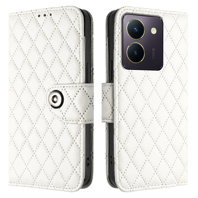 Rhombic Texture Flip Leather Phone Case with Lanyard, For vivo Y27 5G / Y27s, For vivo V29 / V29 Pro, For vivo Y17s 4G / Y17s 5G India, For vivo Y02A / Y02 / Y11 2023 / Y02t