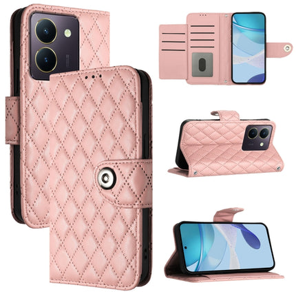 Rhombic Texture Flip Leather Phone Case with Lanyard, For vivo Y27 5G / Y27s, For vivo V29 / V29 Pro, For vivo Y17s 4G / Y17s 5G India, For vivo Y02A / Y02 / Y11 2023 / Y02t