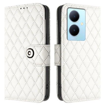 Rhombic Texture Flip Leather Phone Case with Lanyard, For vivo Y78+ / Y78 / V29 Lite, For vivo Y56 / Y16 / Y02s, For vivo Y100 5G Global, For vivo V27 / V27 Pro