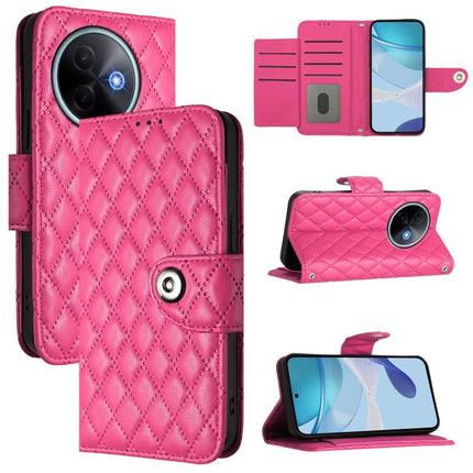 Rhombic Texture Flip Leather Phone Case with Lanyard, For vivo S30 Pro mini, For vivo S30, For vivo Y39 5G Global, For vivo V50 Lite 5G