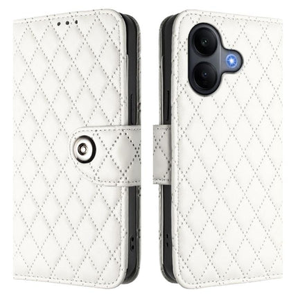 Rhombic Texture Flip Leather Phone Case with Lanyard, For vivo V60 Lite 5G Global, For vivo Y400 5G Global, For vivo Y400 4G, For vivo V60 5G Global