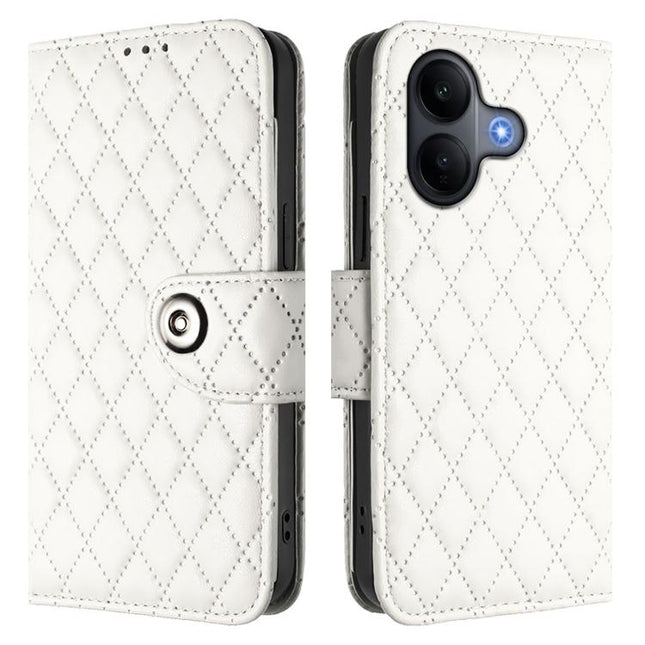 Rhombic Texture Flip Leather Phone Case with Lanyard, For vivo V60 Lite 5G Global, For vivo Y400 5G Global, For vivo Y400 4G, For vivo V60 5G Global