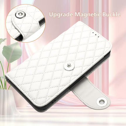 Rhombic Texture Flip Leather Phone Case with Lanyard, For vivo V60 Lite 5G Global, For vivo Y400 5G Global, For vivo Y400 4G, For vivo V60 5G Global