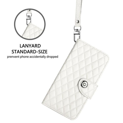 Rhombic Texture Flip Leather Phone Case with Lanyard, For vivo V60 Lite 5G Global, For vivo Y400 5G Global, For vivo Y400 4G, For vivo V60 5G Global