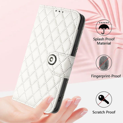 Rhombic Texture Flip Leather Phone Case with Lanyard, For vivo V60 Lite 5G Global, For vivo Y400 5G Global, For vivo Y400 4G, For vivo V60 5G Global