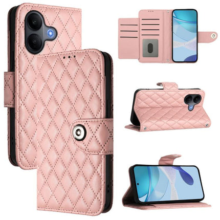 Rhombic Texture Flip Leather Phone Case with Lanyard, For vivo V60 Lite 5G Global, For vivo Y400 5G Global, For vivo Y400 4G, For vivo V60 5G Global