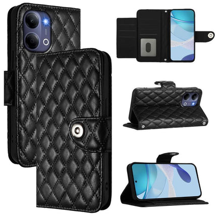 Rhombic Texture Flip Leather Phone Case with Lanyard, For vivo X300 FE 5G Russia / 5G Zeiss, For vivo X300s 5G, For vivo V70 FE 5G, For vivo Y21 5G 2026 Global / Y05 4G