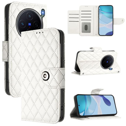 Rhombic Texture Flip Leather Phone Case with Lanyard, For vivo X300 FE 5G Russia / 5G Zeiss, For vivo X300s 5G, For vivo V70 FE 5G, For vivo Y21 5G 2026 Global / Y05 4G