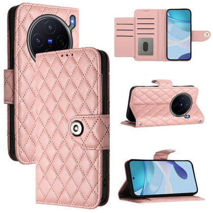 Rhombic Texture Flip Leather Phone Case with Lanyard, For vivo X300 FE 5G Russia / 5G Zeiss, For vivo X300s 5G, For vivo V70 FE 5G, For vivo Y21 5G 2026 Global / Y05 4G
