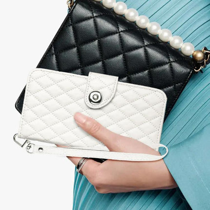 Rhombic Texture Flip Leather Phone Case with Lanyard, For vivo X300 Ultra 5G, For vivo X300 Pro, For vivo X300, For vivo Y31 5G Global