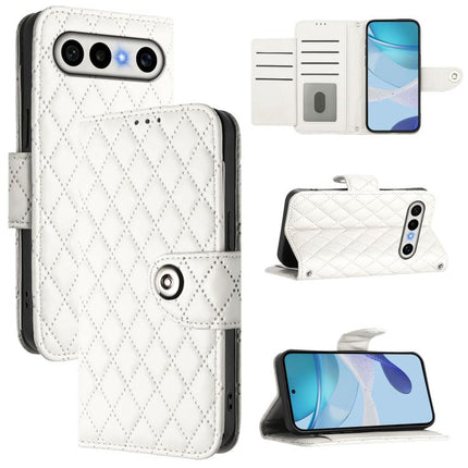 Rhombic Texture Flip Leather Phone Case with Lanyard, For vivo X300 FE 5G Russia / 5G Zeiss, For vivo X300s 5G, For vivo V70 FE 5G, For vivo Y21 5G 2026 Global / Y05 4G
