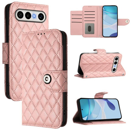 Rhombic Texture Flip Leather Phone Case with Lanyard, For vivo X300 FE 5G Russia / 5G Zeiss, For vivo X300s 5G, For vivo V70 FE 5G, For vivo Y21 5G 2026 Global / Y05 4G
