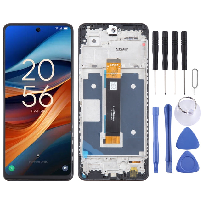 OEM LCD Screen Digitizer Full Assembly with Frame, For TCL 50 SE, For TCL 40 NxtPaper 5G, For TCL 40 NxtPaper 4G, For TCL 406 T506K, For TCL 40 XE, For TCL 40 XL T608M, For TCL 40 SE, For TCL 408 T507D1, For TCL 405 T506D, For TCL 40 R T771K�����������...