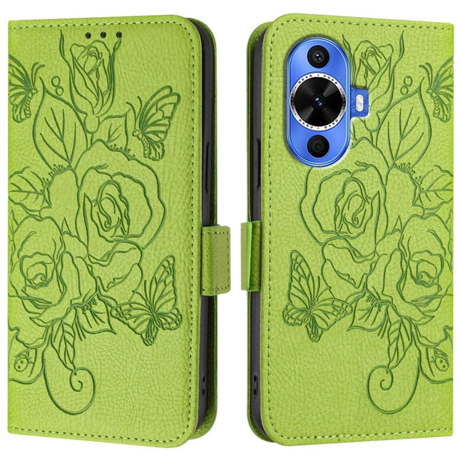 Embossed Rose RFID Anti-theft Leather Phone Case, For Huawei nova 12s 4G, For Huawei Pura 70 Pro, For Huawei Pura 70, For Huawei Mate 60 Pro / 60 Pro+