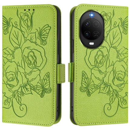 Embossed Rose RFID Anti-theft Leather Phone Case, For Huawei nova 16z, For Huawei nova 16, For Huawei Pura 90 Pro Max, For Huawei Pura 90 Pro