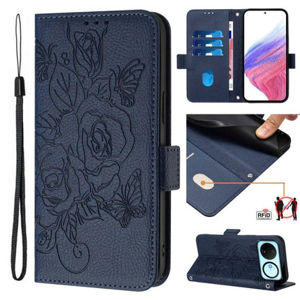 Embossed Rose RFID Anti-theft Leather Phone Case, For Huawei nova 16z, For Huawei nova 16, For Huawei Pura 90 Pro Max, For Huawei Pura 90 Pro