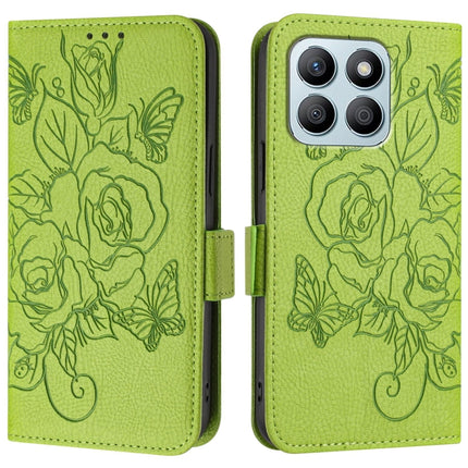 Embossed Rose RFID Anti-theft Leather Phone Case, For Honor X8b 4G, For Honor X9b 5G / Magic6 Lite 5G, For Honor X6a 4G, For Honor 90 Lite 5G / X50i 5G