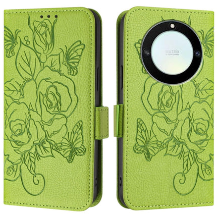 Embossed Rose RFID Anti-theft Leather Phone Case, For Honor X40 5G / X9a 5G / Magic5 Lite, For Honor 80 GT 5G, For Honor 80 5G, For Honor X30 5G / X9 5G / 4G