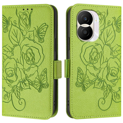 Embossed Rose RFID Anti-theft Leather Phone Case, For Honor X40i 5G, For Honor 70 Pro 5G, For Honor 70 5G, For Honor X8 4G / X30i 5G / Play 6T Pro 5G