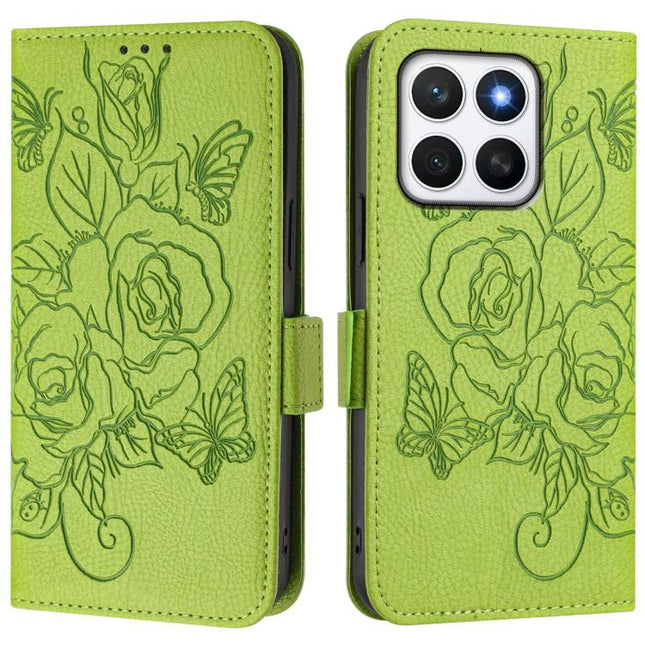 Embossed Rose RFID Anti-theft Leather Phone Case, For Honor X8c 4G Global, For Honor GT, For Honor X9c Smart 5G, For Honor 300 Pro 5G / 300 Ultra 5G