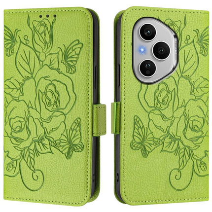 Embossed Rose RFID Anti-theft Leather Phone Case, For Honor 400 Pro Global 160.8mm, For Honor Power 5G, For Honor Play 60 5G, For Honor 400 Lite Global