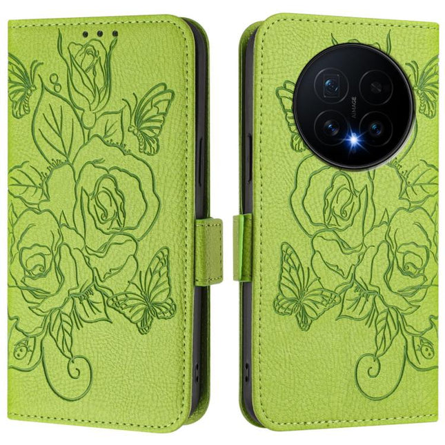 Embossed Rose RFID Anti-theft Leather Phone Case, For Honor Magic8, For Honor Play 70 Plus, For Honor X5c Plus, For Honor X6c 4G
