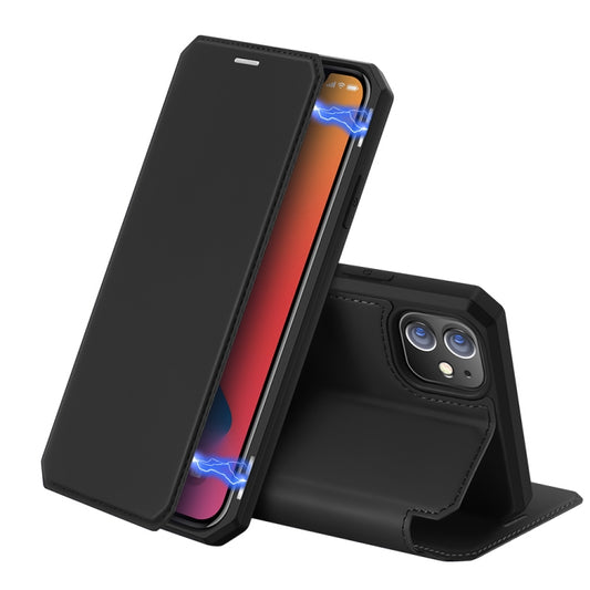 DUX DUCIS Skin X Series - Funda de piel sintética y TPU con tapa horizontal, ranuras para tarjetas y soporte, para iPhone 12 mini, iPhone 12/12 Pro, iPhone 12 Pro Max