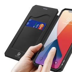 DUX DUCIS Skin X Series PU + TPU Horizontal Flip Leather Case with Holder & Card Slots, For iPhone 12 Pro Max