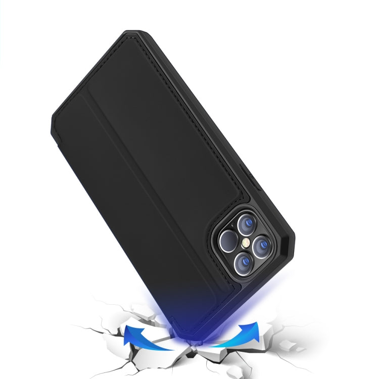 DUX DUCIS Skin X Series PU + TPU Horizontal Flip Leather Case with Holder & Card Slots, For iPhone 12 Pro Max