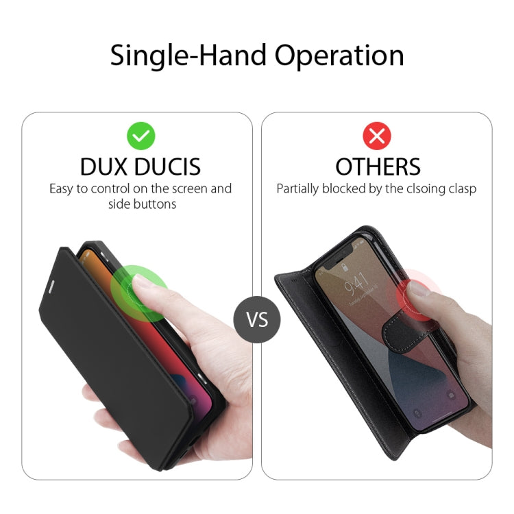 DUX DUCIS Skin X Series PU + TPU Horizontal Flip Leather Case with Holder & Card Slots, For iPhone 12 Pro Max
