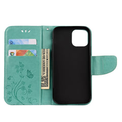 Butterfly Flower Pattern Horizontal Flip Leather Case with Holder & Card Slots & Wallet, For iPhone 12 mini, For iPhone 12 / 12 Pro, For iPhone 12 Pro Max