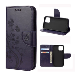 Butterfly Flower Pattern Horizontal Flip Leather Case with Holder & Card Slots & Wallet, For iPhone 12 mini, For iPhone 12 / 12 Pro, For iPhone 12 Pro Max