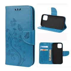 Butterfly Flower Pattern Horizontal Flip Leather Case with Holder & Card Slots & Wallet, For iPhone 12 mini, For iPhone 12 / 12 Pro, For iPhone 12 Pro Max