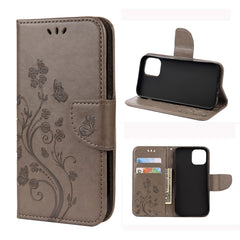 Butterfly Flower Pattern Horizontal Flip Leather Case with Holder & Card Slots & Wallet, For iPhone 12 mini, For iPhone 12 / 12 Pro, For iPhone 12 Pro Max