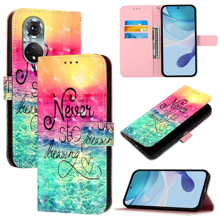 3D Painting Horizontal Flip Leather Phone Case, For Honor 60, For Honor 50 Lite / Huawei Nova 8i, For Honor 50 Pro / Huawei Nova 9 Pro