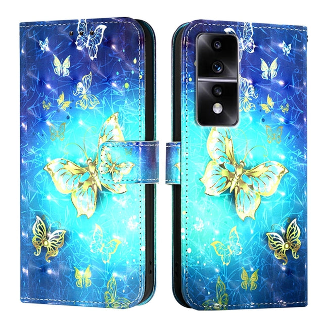 3D Painting Horizontal Flip Leather Phone Case, For Honor 80 GT, For Honor 80, For Honor X30 2021 / X9 4G / 5G