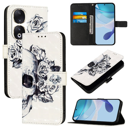 3D Painting Horizontal Flip Leather Phone Case, For Honor 90 Lite / X50i, For Honor 90 Pro, For Honor 90