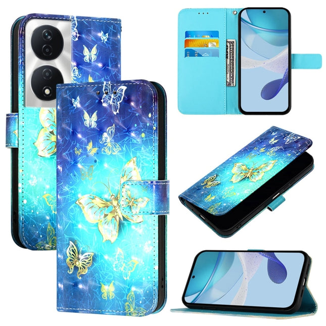 3D Painting Horizontal Flip Leather Phone Case, For Honor 90 Smart / X7b 4G / 5G Global, For Honor Magic6 Pro Global, For Honor Magic6 Global